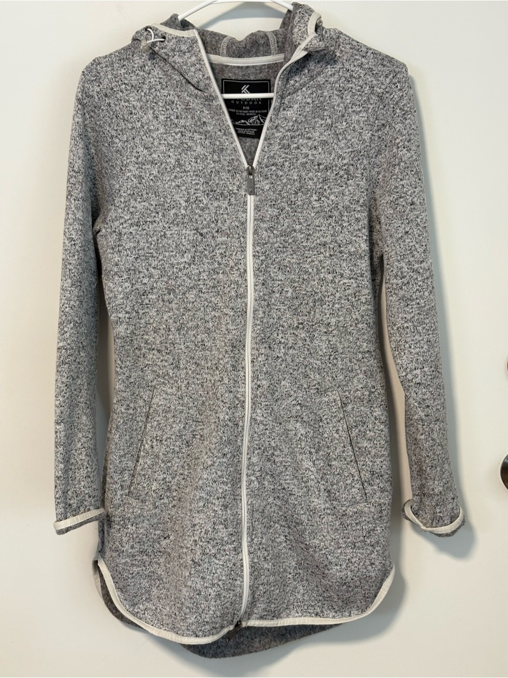Kyodan Light Grey Marled Hooded Zip Jacket